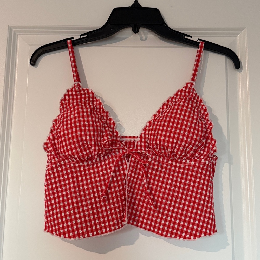 Wild Fable Red Gingham Women's Crop Top